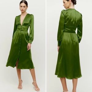 NWT Reformation Nicola Dress (Green)